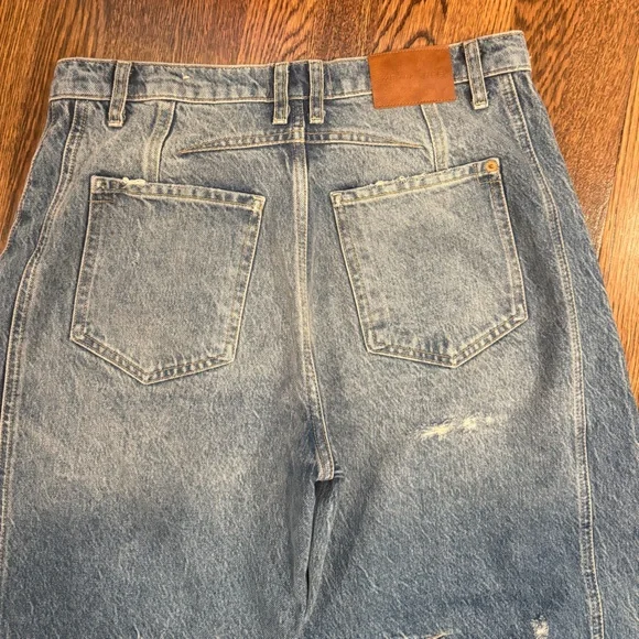 free people we the free good luck mid rise barrel jeans 28 - Picture 6 of 7